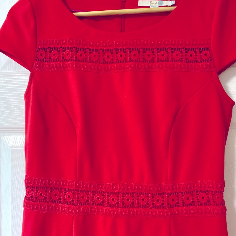 Boden Capped Sleeve Dress, Lace Detail